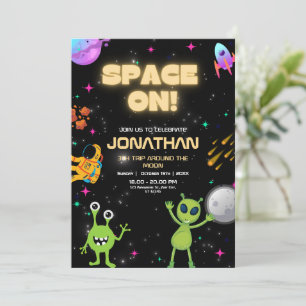 Buitenaards Buitenwerelds Verjaardags Alien UFO Kaart