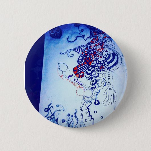 buitenaards echt ronde button 5,7 cm (Voorkant)