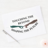 Buitenaards en menselijk ovale sticker (Envelop)