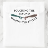 Buitenaards en menselijk ovale sticker (Tas)