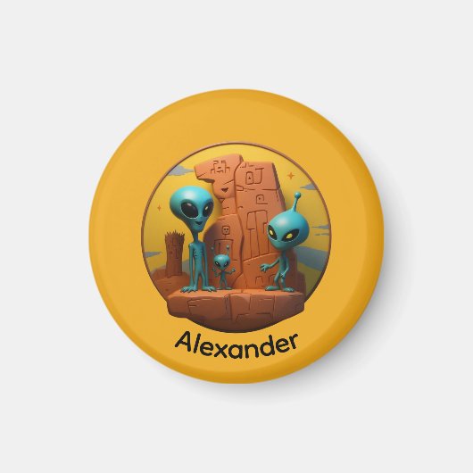 Buitenaards Familie Magneet (Voorkant)
