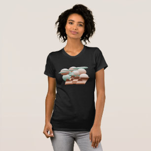 Buitenaards gezicht in abstracte ruimtekunst t-shirt