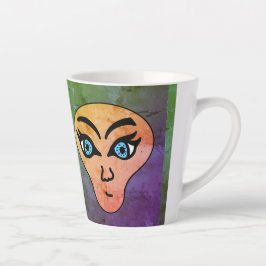 buitenaards gezicht latte mok