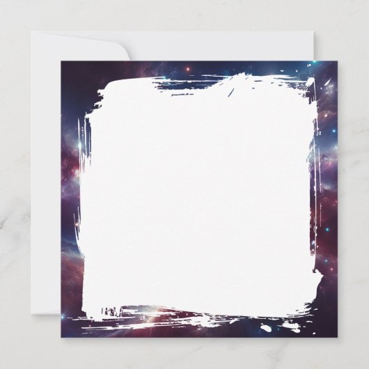 Buitenaards gezicht met planeten en reflecties in (Achterkant)