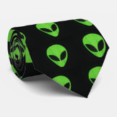 buitenaards gezicht stropdas (Opgerold)