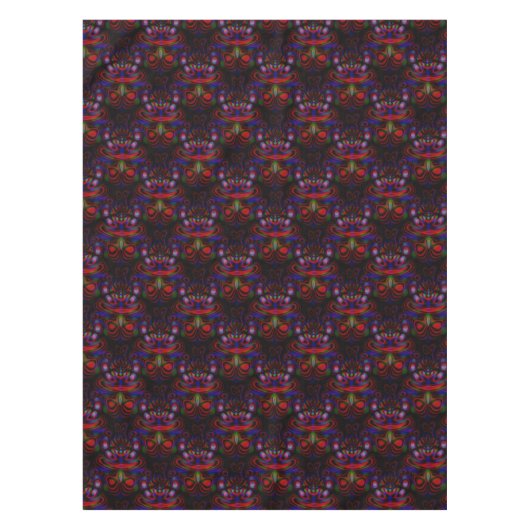 buitenaards gezichtspatroon tafelkleed (Voorkant)