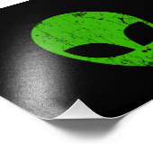 buitenaards groen hoofd voor science fiction extra foto afdruk (Hoek)
