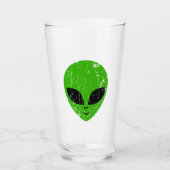 buitenaards groen hoofd voor science fiction extra glas (Voorkant)