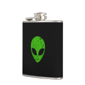 buitenaards groen hoofd voor science fiction extra heupfles (Links)