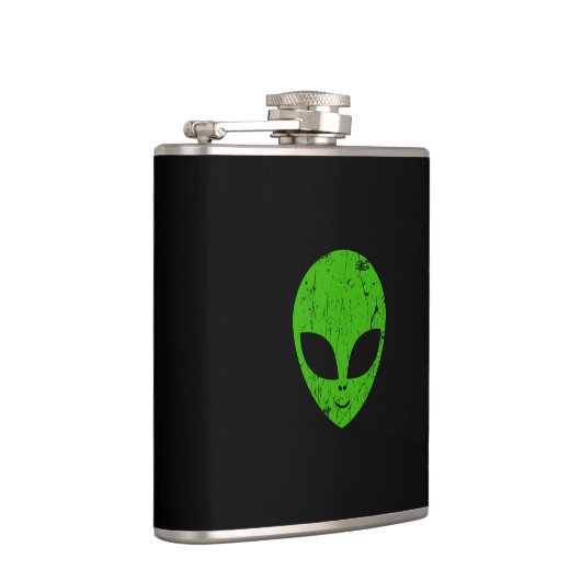 buitenaards groen hoofd voor science fiction extra heupfles (Rechts)