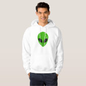 buitenaards groen hoofd voor science fiction extra hoodie (Voorkant volledig)