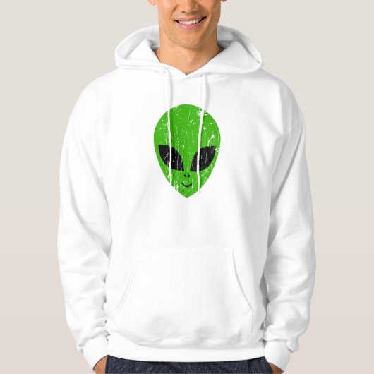 buitenaards groen hoofd voor science fiction extra hoodie (Voorkant)