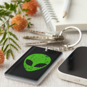 buitenaards groen hoofd voor science fiction extra sleutelhanger (Voorkant Rechts)