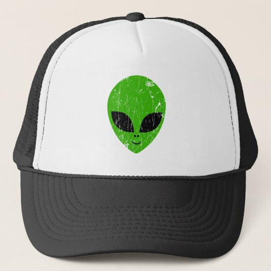 buitenaards groen hoofd voor science fiction extra trucker pet (Voorkant)