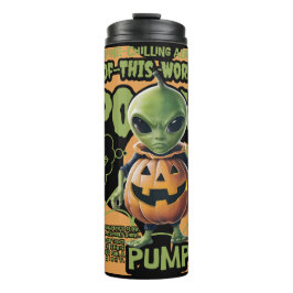 BUITENAARDS - HALLOWEEN ALIËN IN POMPOEN THERMOSBEKER