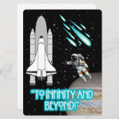 BUITENAARDS,HEELAL, RAKETSCHIP, PLANEET EN ASTRONA FEESTDAGENKAART (Voorkant / Achterkant)