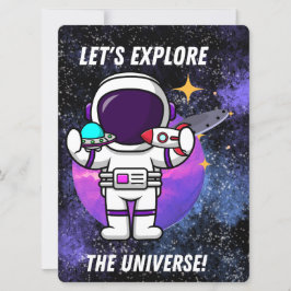 BUITENAARDS,HEELAL, RAKETSCHIP, PLANEET EN RUIMTEV FEESTDAGENKAART