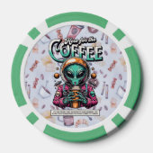 Buitenaards hier voor de koffie poker chips (Achterkant)