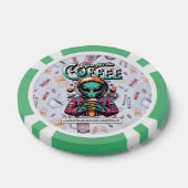 Buitenaards hier voor de koffie poker chips (Enkel)