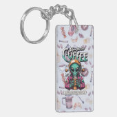 Buitenaards hier voor de koffie sleutelhanger (Voorkant Links)
