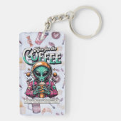 Buitenaards hier voor de koffie sleutelhanger (achterkant)