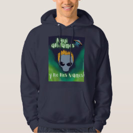 buitenaards hier zijn we en we gaan niet weg , ufo hoodie