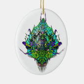 Buitenaards Hoofd - Aqua Keramisch Ornament (Rechts)