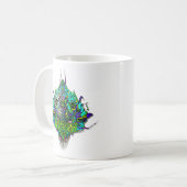 Buitenaards Hoofd - Aqua Koffiemok (Voorkant links)