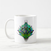Buitenaards Hoofd - Aqua Koffiemok (Links)