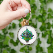 Buitenaards Hoofd - Aqua Sleutelhanger (Hand)