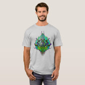 Buitenaards Hoofd - Aqua T-shirt (Voorkant volledig)