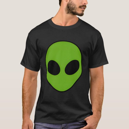 Buitenaards Hoofd Buitenaards Groene Vreemdeling T-shirt (Voorkant)