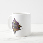 Buitenaards Hoofd - paarse Koffiemok (Voorkant links)