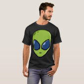 Buitenaards hoofd t-shirt (Voorkant volledig)