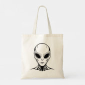 Buitenaards hoofd tote bag (Achterkant)