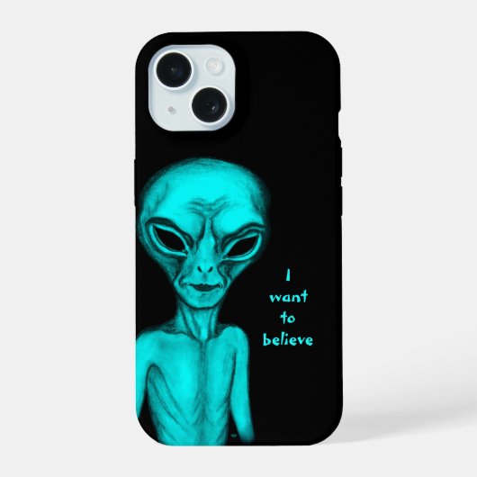 Buitenaards, ik wil geloven iPhone 15 case (Achterkant)