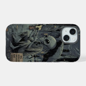 Buitenaards in de regen iPhone 15 case (Achterkant horizontaal)