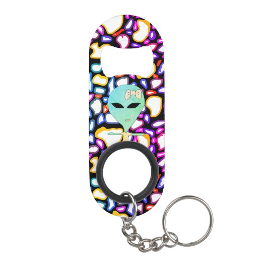 buitenaards in het sterrenstelsel mini flessenopener (Achterkant)