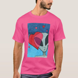 Buitenaards in liefde t-shirt