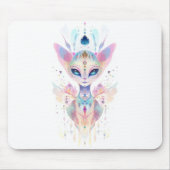 Buitenaards kattengezicht muismat (Voorkant)