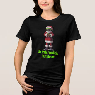 Buitenaards Kerstfeest Tri-Blend Shirt