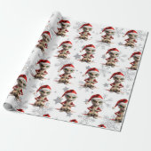 Buitenaards kerstpatroon cadeaupapier (Uitgerold)