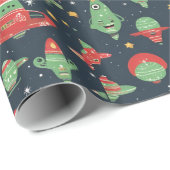 Buitenaards kerstvakantie inpakpapier (Rol Hoek)