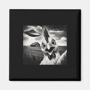 Buitenaards Kip Selfie Met Ufo Magneet