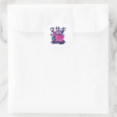 buitenaards konijn ronde sticker (Tas)