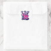 buitenaards konijn vierkante sticker (Tas)