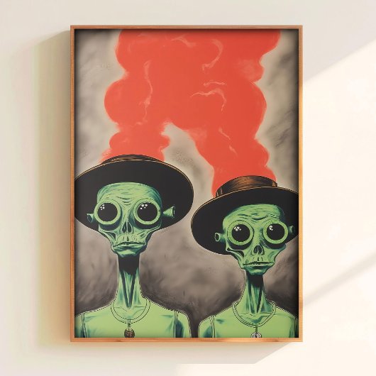 Buitenaards Kunstprint Ufo Liefhebber Geschenk Bui Poster
