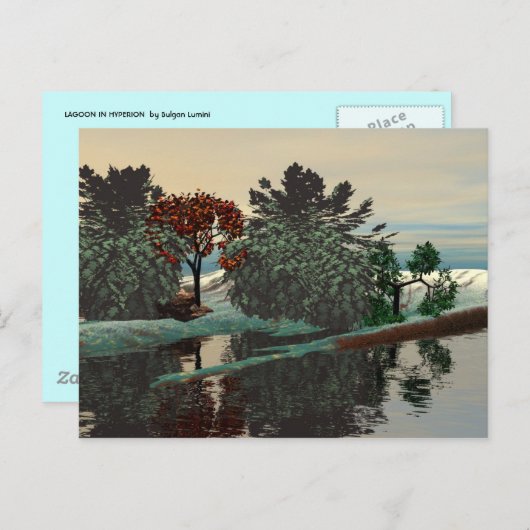 BUITENAARDS LANDSCHAP / LAGUNE IN HYPERION BRIEFKAART (Voorkant / Achterkant)