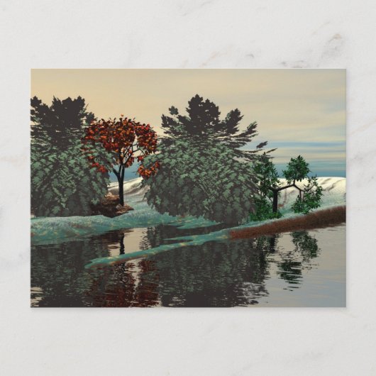 BUITENAARDS LANDSCHAP / LAGUNE IN HYPERION BRIEFKAART (Voorkant)