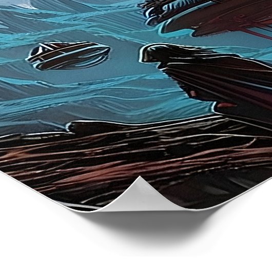 Buitenaards landschap poster (Hoek)